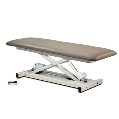 Open Base Power Table With One Piece Top Color: Warm Gray